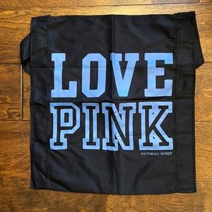 NEW Victoria’s Secret Pink Love Pink Large Navy Fabric Reusable Bag Groceries